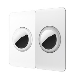 [KIVON] AirTag Card Type Case, Thin, Slim Design, Transparent Type, Wallet, Business Card Holder, Passcase Compatible, Anti-Theft/Loss Holder, 5 Colors (Clear + Clear Black (Set of 2)