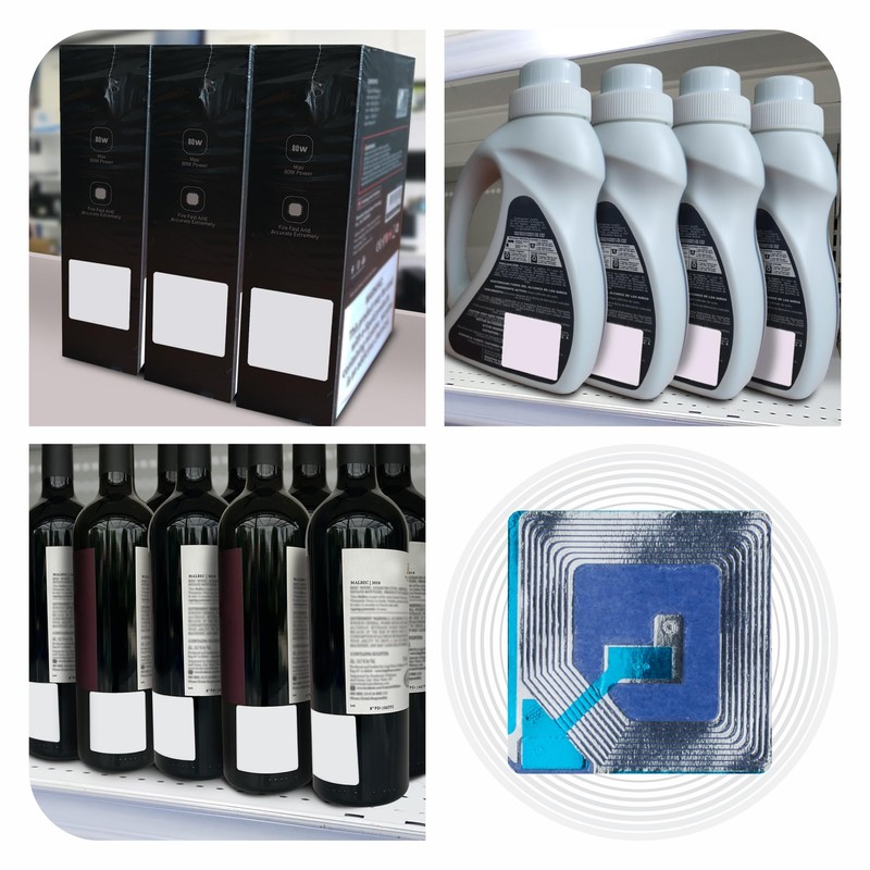 1000 Paper Security Labels 1.5 X 1.5 Inch RF 8.2Mhz