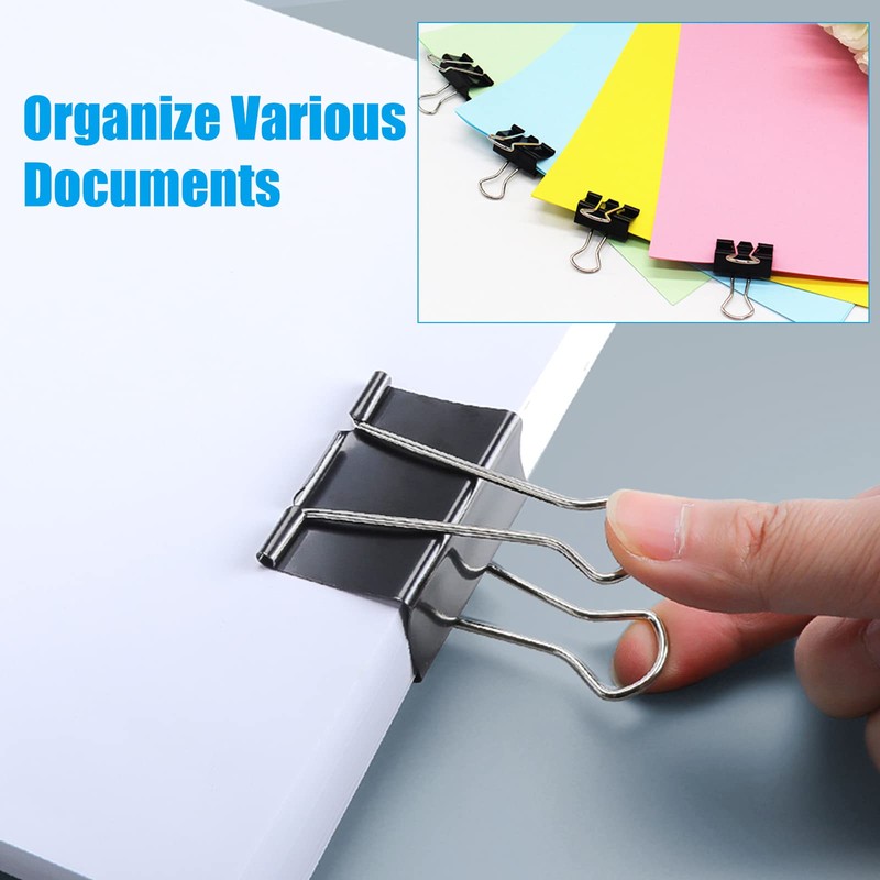 CABAX Extra Large Binder Clips 2-Inch, Big Paper Clamps for