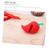 WOONEKY 6pcs Pepper Shaped Boil Lifters Heat-Resistant Pot Spill Stoppers