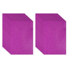 PATIKIL Purple Shiny EVA Glitter Foam Sheet 11.8 x 7.9 Inch 2mm Thick with Back Adhesive Sparkle EVA Glitter Felt for Crafts DIY Project, 30 Pcs
