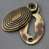 Brass Oval Beehive Escutcheon