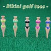 Zhhuoc 6Pcs/Set Funny Plastic Golf Tees, 76 mm/ 3 Inch