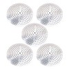 VARNAHOME Clip-Style Aluminium Bath Strainer Flat Guard, For Use As Hair Catcher, 5 Pack
