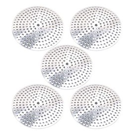 VARNAHOME Clip-Style Aluminium Bath Strainer Flat Guard, For Use As Hair Catcher, 5 Pack