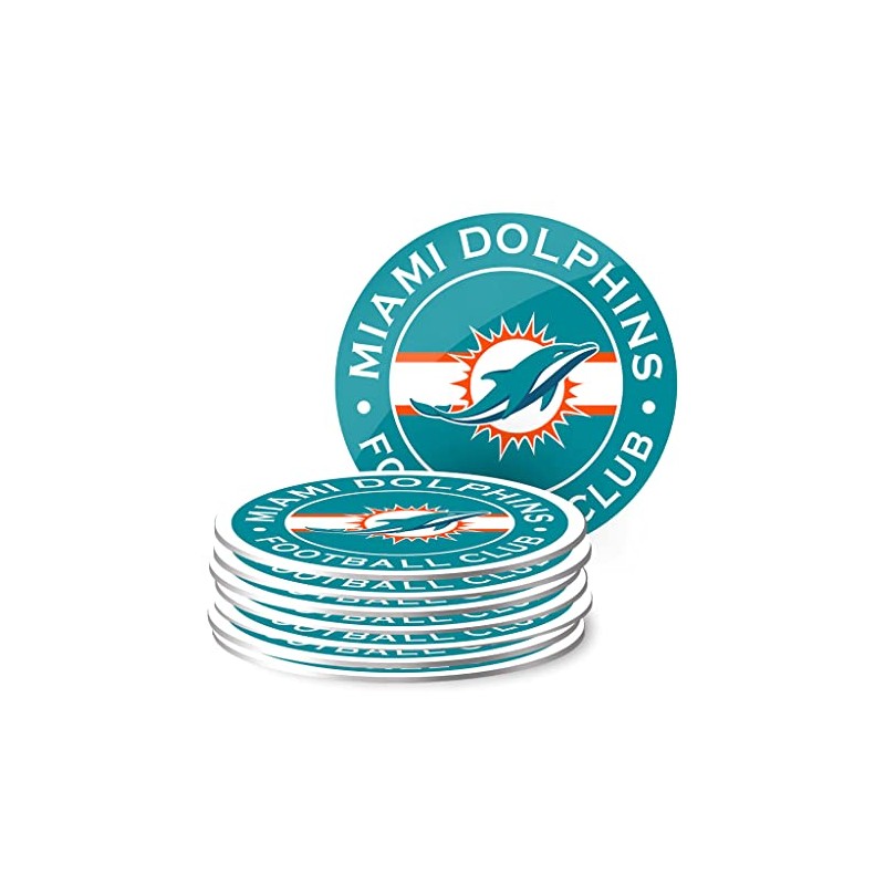 Miami Dolphins Coasters - Eight Pack Set