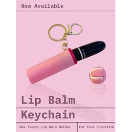 ERTUNA Mini Trendy Bottle Keychain Accessories Compatible with Owala Water Bottle, Cute Tumbler Cup Chapstick Lip Balm Holder Charms for Purse Handbag - Pink