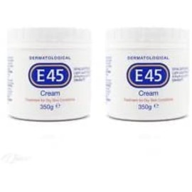 E45 E45 Dermatological Cream Treatment for Dry Skin Conditions (350g) - Pack of 2 by E45