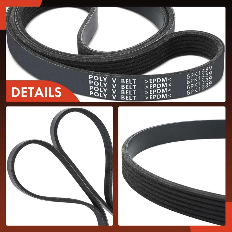 A-Premium Engine Serpentine Drive Belt Compatible with Ford, Chrysler, Freightliner,