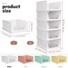 SNSLXH 5 Pack Stackable Closet Organizer Box, Multifunctional & Foldable