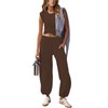 Outfeel Women 2 Piece Outfit Set Loungewear Cropped Tops and