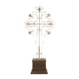 Deco 79 White Metal French Country Sculpture, 30" x 15" x 7"