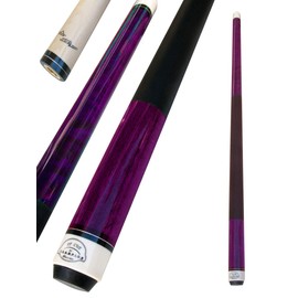 Champion ST Pool Cue Stick, Cuetec Glove,Two Black Layer Tips (Multiple Color and Weight Choices) (Dark Purple, 21oz)