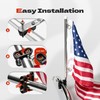 Pebbly Beach 2 PCS Boat Flag Pole Kit Universal, with