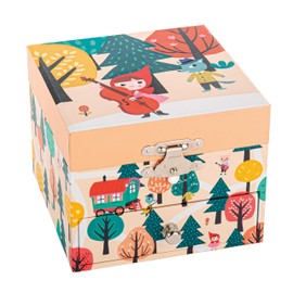 TROUSSELIER - Little Red Riding Hood - Treasure Chest & Music Jewellery - Music Box - Ideal Children's Gift - Music Lullaby by Schubert - Colour Multicoloured