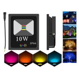 JIAANDA RGBW LED Flood Lights UCS2904RGBW Addressable High Power LED Pixels Flood Lights DC12-24V Input RGBW Digital LED Flood Lights (RGBW(5000-6500K))