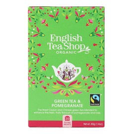 English Tea Shop Green Tea Pomegranate, 20 Teabags