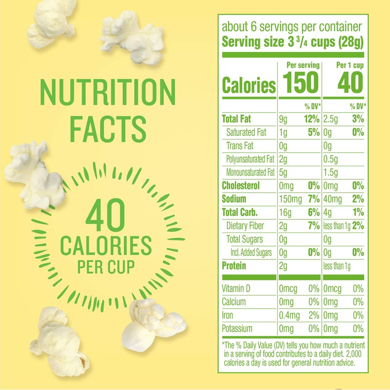 Angie's BOOMCHICKAPOP Sea Salt Popcorn, Gluten Free, Party Size, 6.7