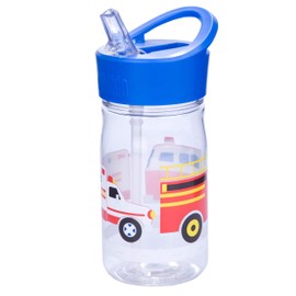 Wildkin Kids 16 Oz Water Bottle – Straw Lid & Handle, Easy to Clean, Ideal for School & Travel - Heroes