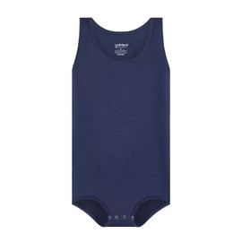 Landofgenie Men's Sleeveless Vest Bodysuit One-Piece Pyjamas Cotton Onesie Romper for Adults, navy, M