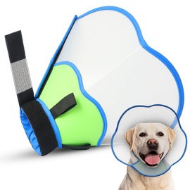 Anti-Escape & Fall Soft Dog Cone Collar Alternative for Small Dogs, Comfortable Pet Neck Head Protective Cone Anti-Lick, Adjustable Elizabethan Recovery Collar Cone of Shame for Healing