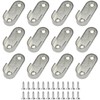 12 PCS Cupboard Hanging Brackets End Supports,Wardrobe Hanging Rail Support