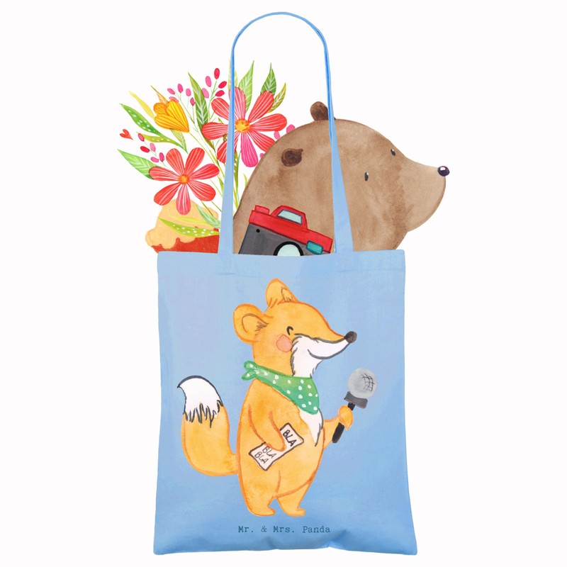 Mr. & Mrs. Panda Tote Bag Journalist Heart - Gift,