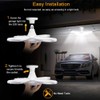 (4 Pack) LED Garage Lights, 60W Trilights Ceiling, High Low