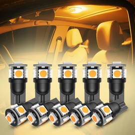 Marsauto T10 LED License Plate Light for DC 12V Cars, Non-Polarized, Position Lamp, Room Lamp, 3000K, Built-In Canceller, Luggage Lamp, High Brightness, Vehicle Inspection, LED Chip, 3000LM Ultra