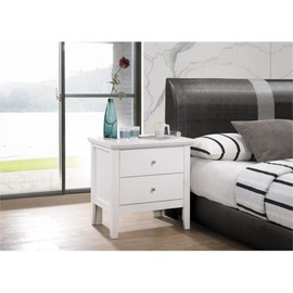 Glory Furniture Primo 2 Drawer Nightstand in White