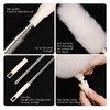 FeelfunFeather Extendable Lambswool Duster 29-110 Inch,Anti-Static Flexible Head, Stainless Steel