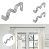 6 soportes para barra de cortina doble, resistente, soportes ajustables