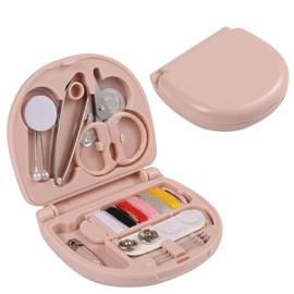 Travel Sewing Kit, Portable Mini Sewing Box, Mini Sewing kit for Home, Travel & Emergency Including Hand Sewing Needles, Threads, Buttons, Straight Pins, Pins, Threader Etc.