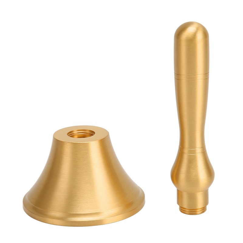 Hand Call Bell Easy Cleaning Portable Brass Material 13x6.5cm Decorative