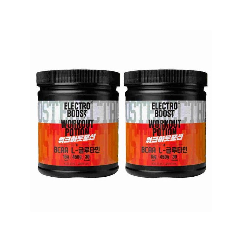 워크아웃 포션 BCAA L-글루타민 타트체리맛 450gx2개 일렉트로 부스트 아미노산 프로틴