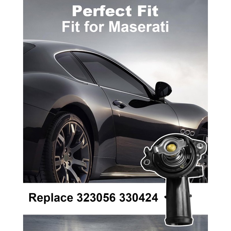 Thermostat Housing Assembly Replace 323056 330424 Fit for Maserati GHIBLI
