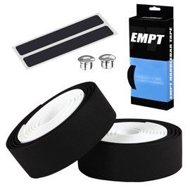 EMPT ES-JHT020 EVA Road Handlebar Tape, Cushion EVA Bar Tape, Road Pista Drop Handlebar Tape, *Includes End Caps and End Tape (Black & White Two Colors (White/Black))