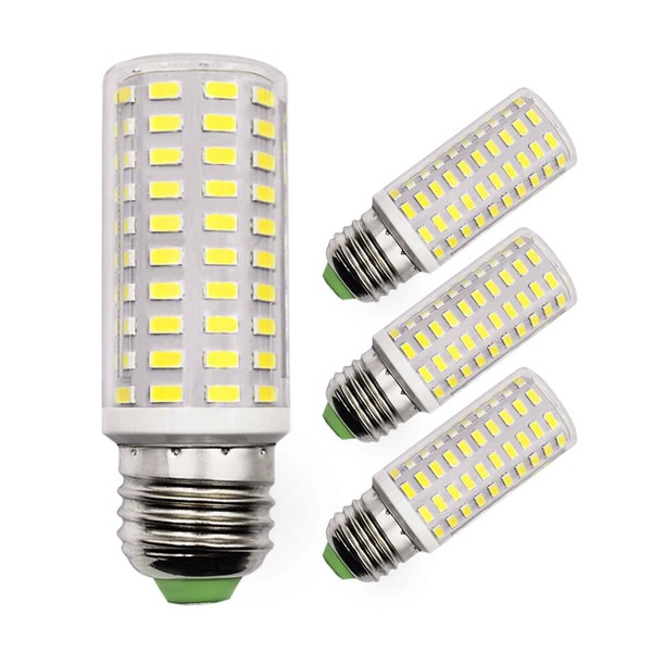 TRIJZHOU E26 LED Light Bulb Equivalent 100W 120W Halogen Lamp Daylight White 6000K 10W 1400Lm AC 100-265V Update Compact Medium Screw Base Corn Non-Dimmable 360°Beam Angle No Flicker Pack of 3