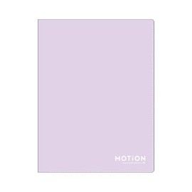Kamio Japan 225094 Clear File MOTiON Hard 6 Pocket Clear File A4 Purple