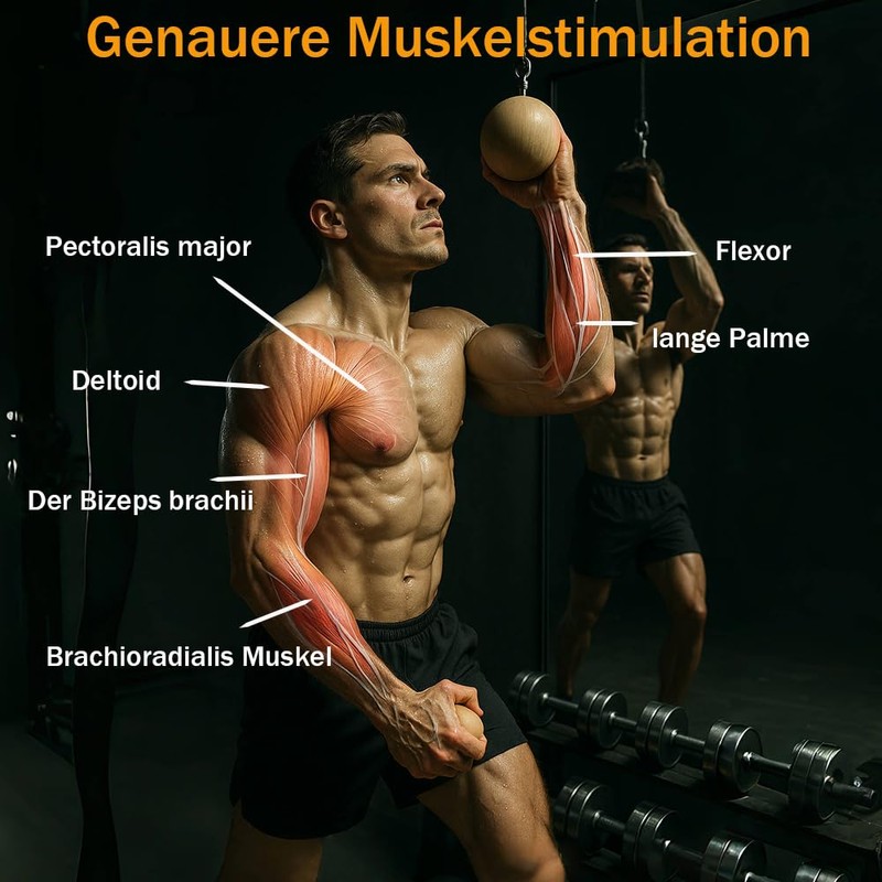 Grip balls for pull-ups, wooden pull-up balls, training set with