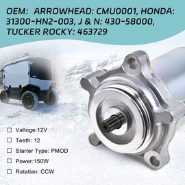 San-IgniteX 11T CCW Power Shift Control Motor for 2000-2006 Honda Wrangler TRX350/TRX350FE/TRX350TE & 350 Rancher Parts - OEM 31300-HN5-A11, 430-58002, 463731, CMU0003