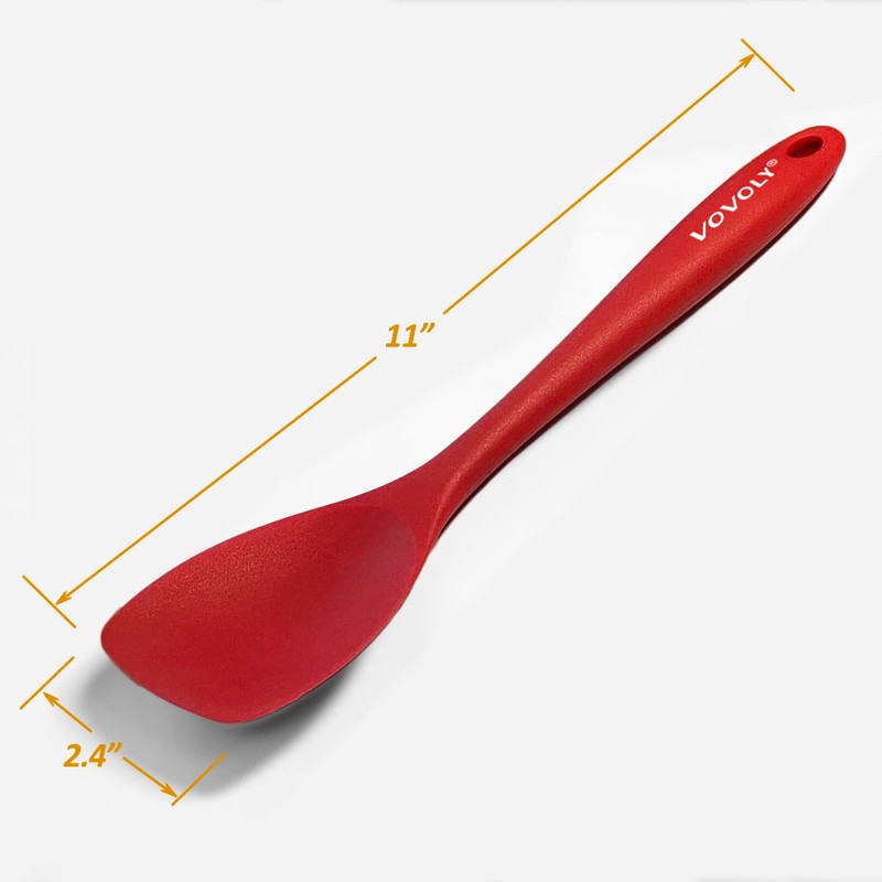 Upgrade Silicone Spatula Spoon Set,VOVOLY Heat Resistant Rubber Spoonula, Seamless