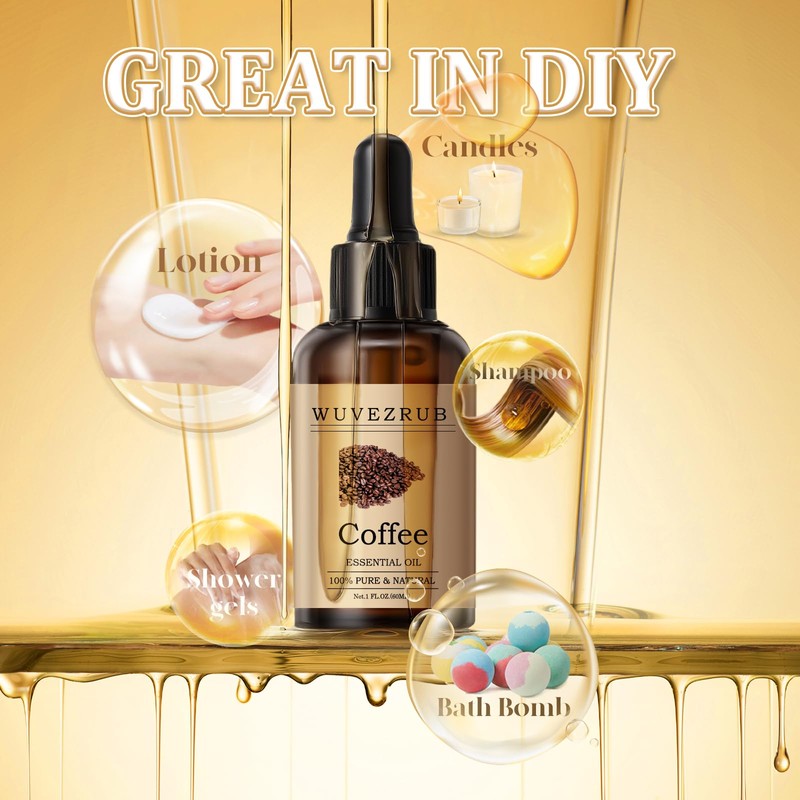 Wuvezrub Coffee Essential Oil 60ML - 100% Pure and Natural