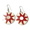 Chic-Net Mother of Pearl Shell Earrings, Round White Mother of