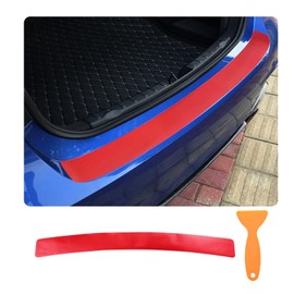 Kewucn Car Rear Bumper Protector Guard, Auto Anti Scratch & Abrasion Trunk Door Entry Strip, Non-Slip Vehicle PVC Trim Stickers, Universal Accessories for Most Cars (Red-35 inch)