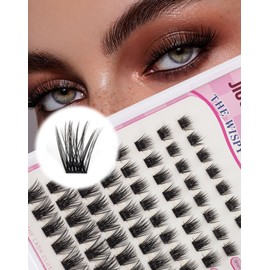 Wispy Lash Clusters Natural Lashes Clusters C Curl Lash Extensions Fluffy Individual Lashes Eyelashes Clusters DIY at Home by Jiocolor (C Curl, 8-14mm)