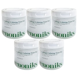 Kinonix Cabbage Calming Soothing Toner Pads 70 Sheets x 5 Packs / Circle / 키노닉스 양배추 카밍 진정 토너 패드 70매 5개  써클