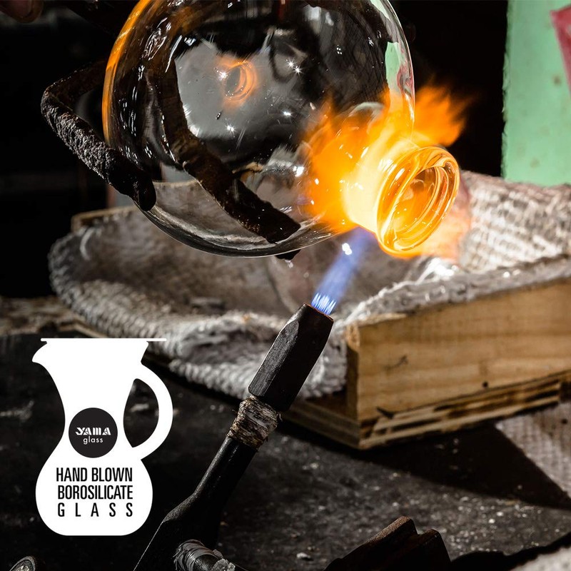 YAMA Glass 3 Cup Tabletop Siphon Gravity Coffee Maker with