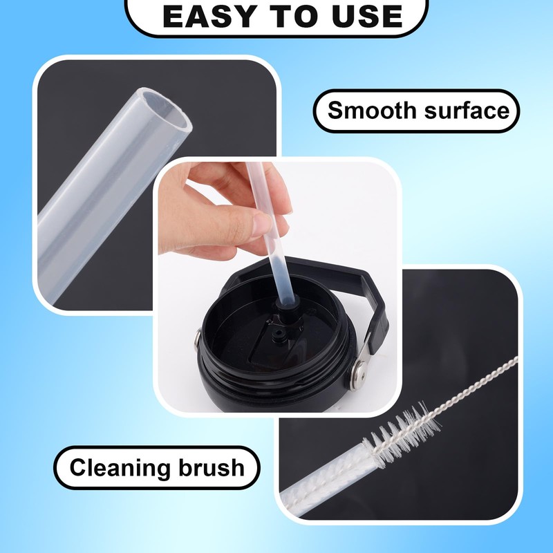 6pcs Replacement Straws for Hydrapeak Mini 14OZ Kids Water Bottles,