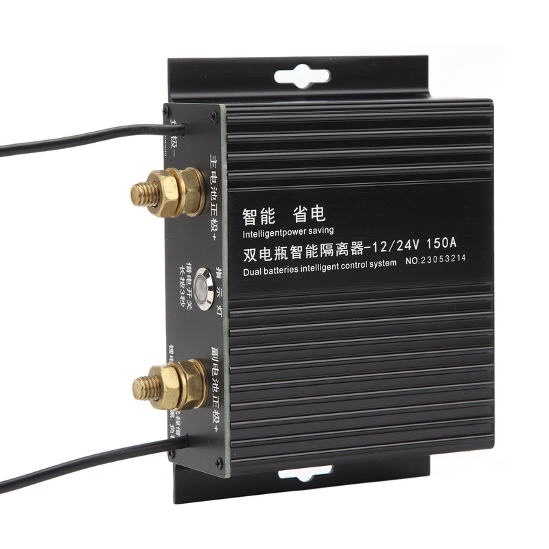 Dual Battery Isolator 150A 12V 24V LED Smart Flashing Voltage